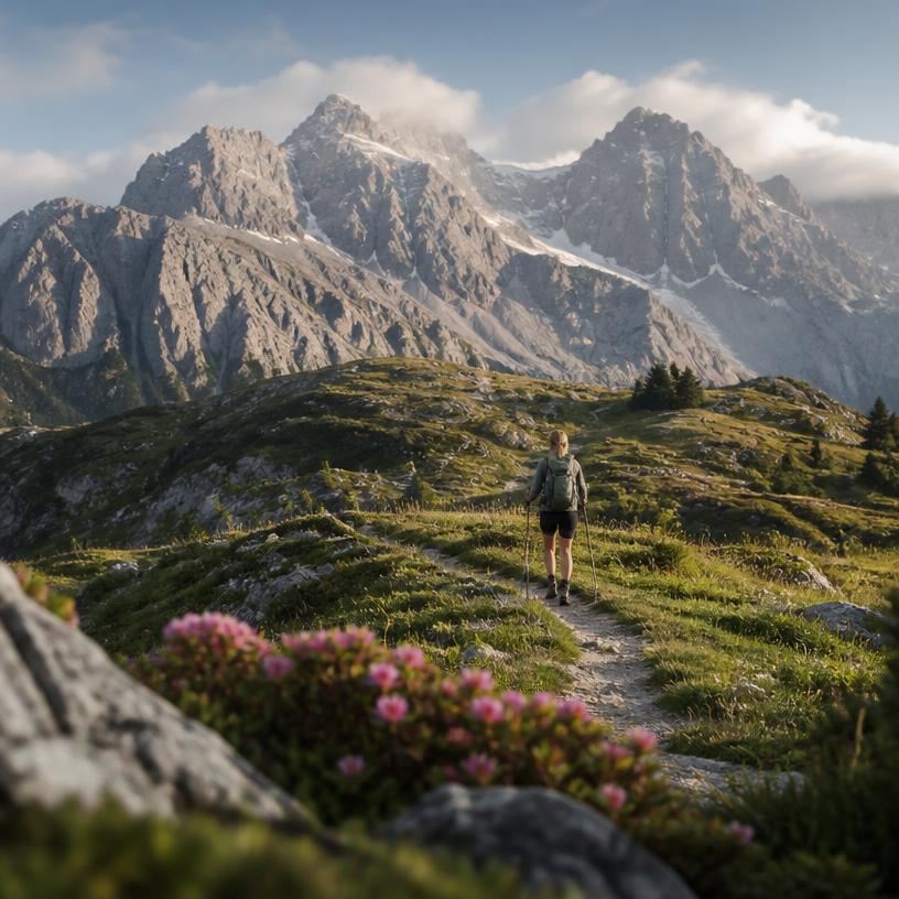 Im Angesicht der Gipfel: Wanderpfade im Bergland