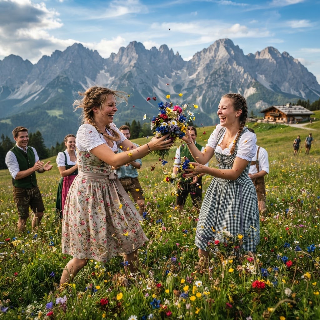Blumen-Battle in den Bergen!