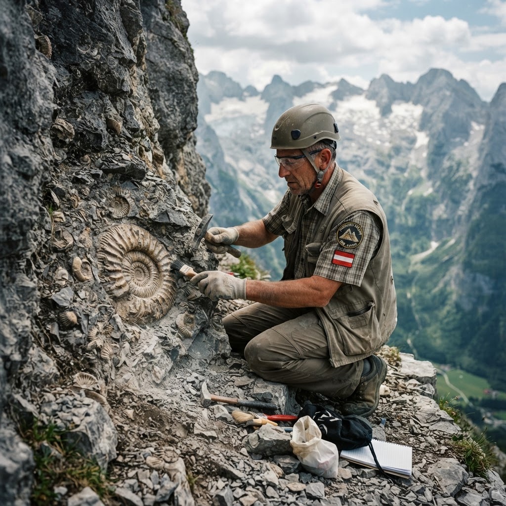 Fossilien-Ritter der Alpen