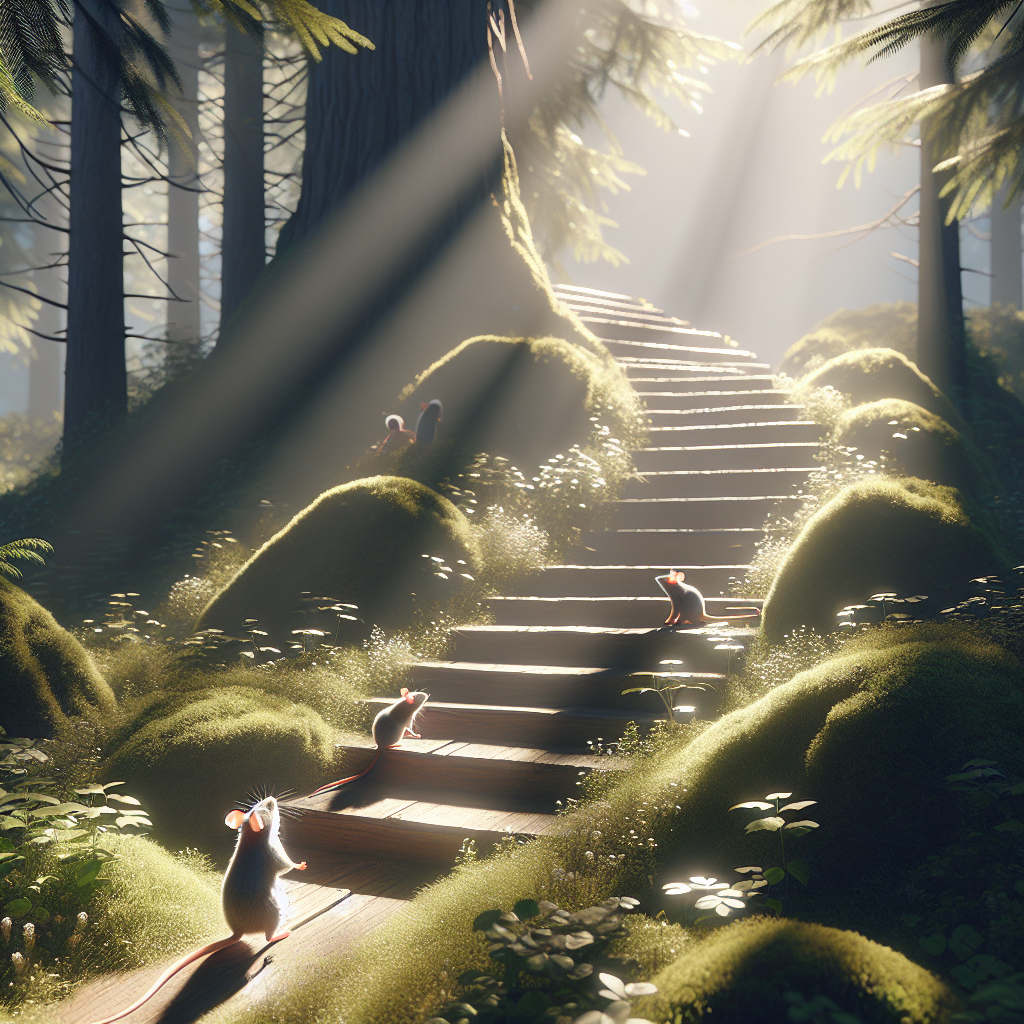 Die glänzenden Wissensstufen der Kindermäuse