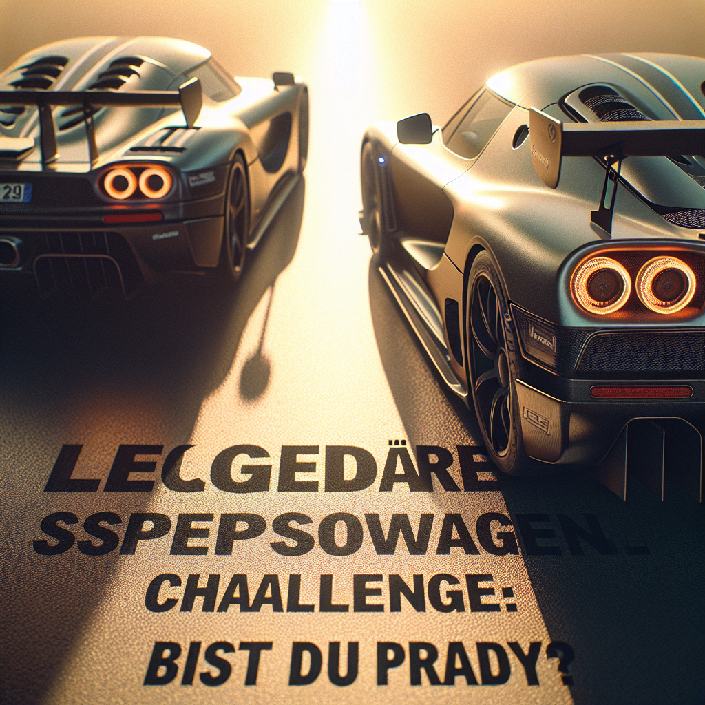 Legendäre Supersportwagen-Challenge: Bist du bereit?